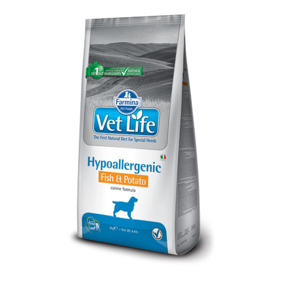 Vet Life Natural Diet Dog Hypoallergenic Fish & Potato 2kg