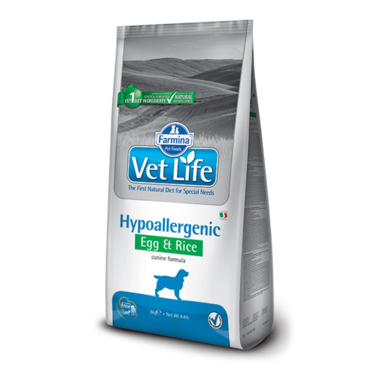 Vet Life Natural Diet Dog Hypoallergenic Egg & Rice 2kg