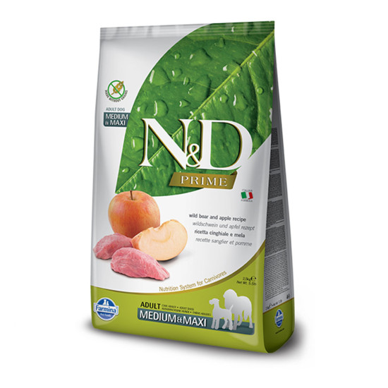 N&D Dog Boar & Apple Adult Medium and Maxi 2.5kg