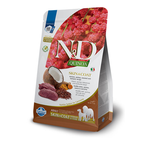 N&D Dog Quinoa Skin & Coat Venison & Coconut Adult Medium and Maxi 7kg