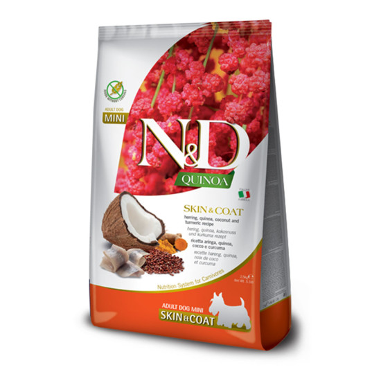 N&D Dog Quinoa Skin & Coat Herring & Coconut Adult Mini 7kg