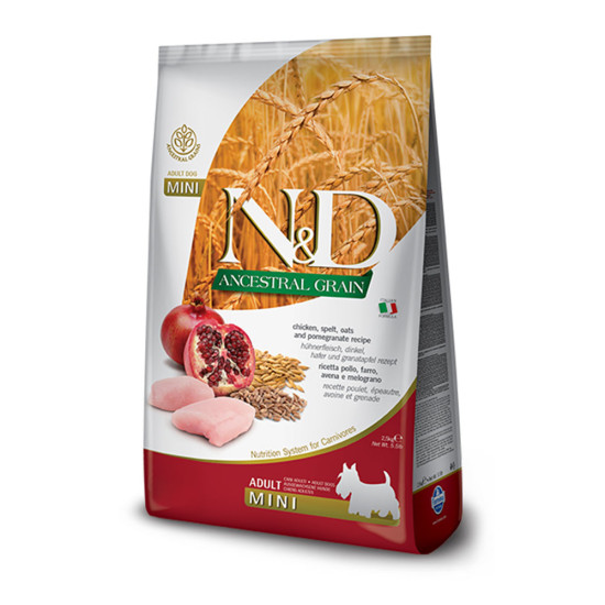 N&D Low Grain Dog Chicken & Pomegranate Adult Mini 2.5kg