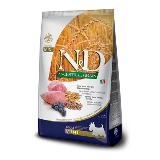 N&D Low Grain Dog Lamb and Blueberry Adult Mini 2.5kg