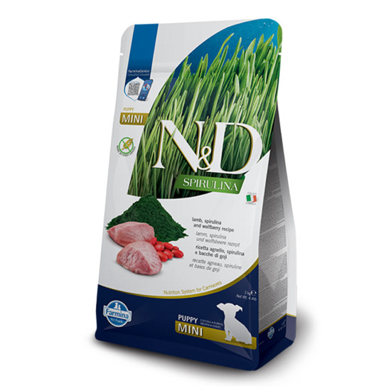N&D Dog Spirulina Lamb & Wolfberry Puppy Μini 2kg