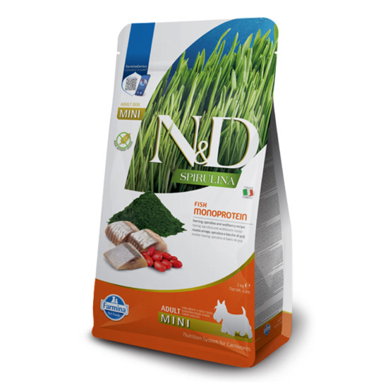 N&D Dog Spirulina Herring & Wolfberry Αdult Μini 2kg