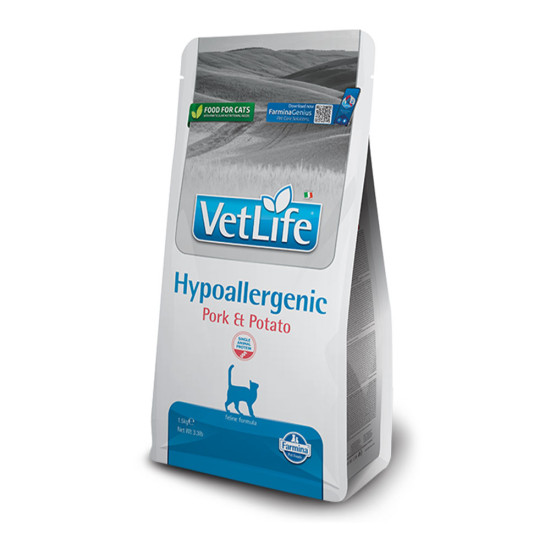 Vet Life Natural Diet Cat Hypoallergenic Pork & Potato 1.5kg