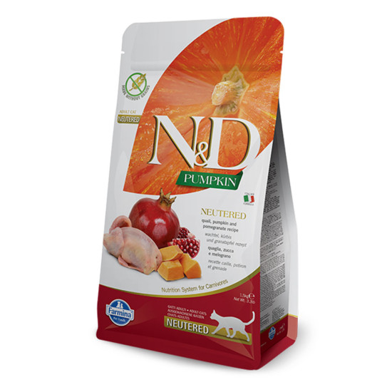N&D Cat Quail, Pumpkin & Pomegranate Neutered Adult 1.5kg