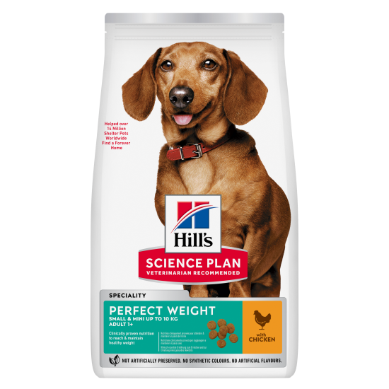 Hill's Science Plan Perfect Weight Adult Small & Mini DOG με Κοτόπουλο 1.5kg