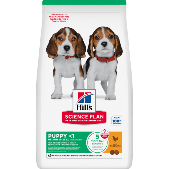 Hill's Science Plan Puppy Medium DOG με Κοτόπουλο 2.5kg