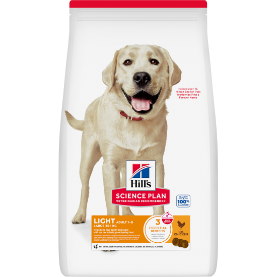 Hill's Science Plan Light Adult Large Breed DOG με Κοτόπουλο 14kg