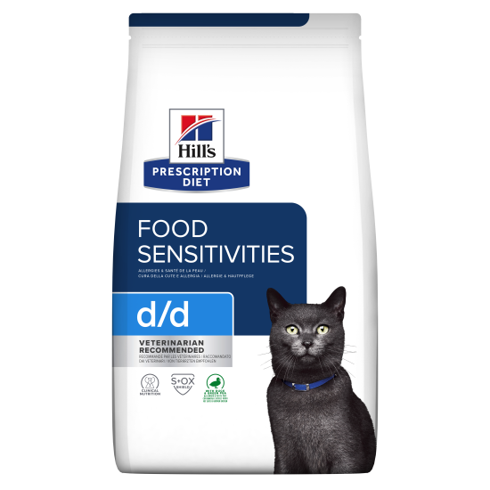 Hill's Prescription Diet d/d Food Sensitivities CAT με Πάπια & Αρακά 1.5kg