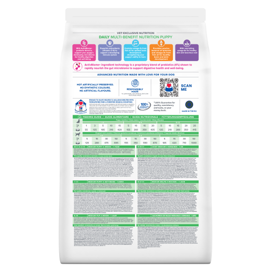 Hill's Vet Essentials Multi-Benefit Puppy Medium ΑctivBiome+ DOG με Κοτόπουλο 8kg