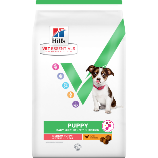 Hill's Vet Essentials Multi-Benefit Puppy Medium ΑctivBiome+ DOG με Κοτόπουλο 8kg