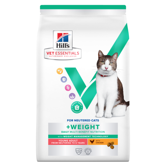 Hill's Vet Essentials Multi-Benefit +Weight Young Adult CAT με Κοτόπουλο 8kg