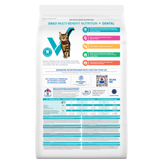 Hill's Vet Essentials Multi-Benefit +Dental Health Adult CAT με Κοτόπουλο 1.5kg