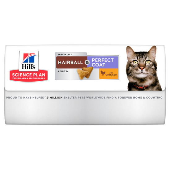 Hill's Science Plan Hairball & Perfect Coat Adult CAT με Κοτόπουλο