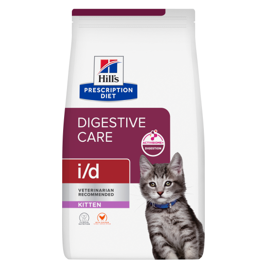 Hill's Prescription Diet i/d Digestive Care ActivBiome+ Kitten CAT με Κοτόπουλο 1.5kg