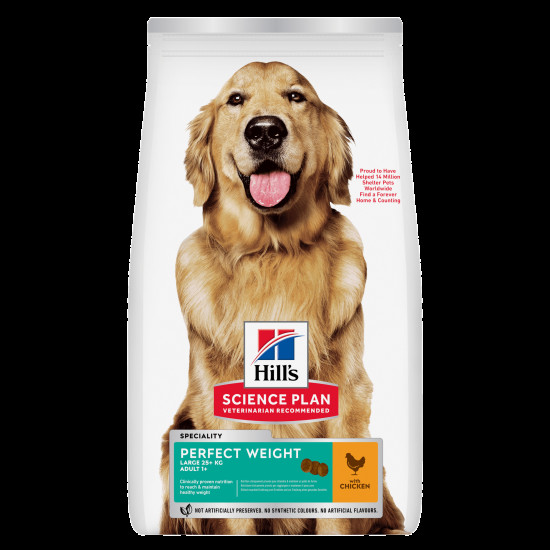 Hill's Science Plan Perfect Weight Adult Large Breed DOG με Κοτόπουλο 12kg
