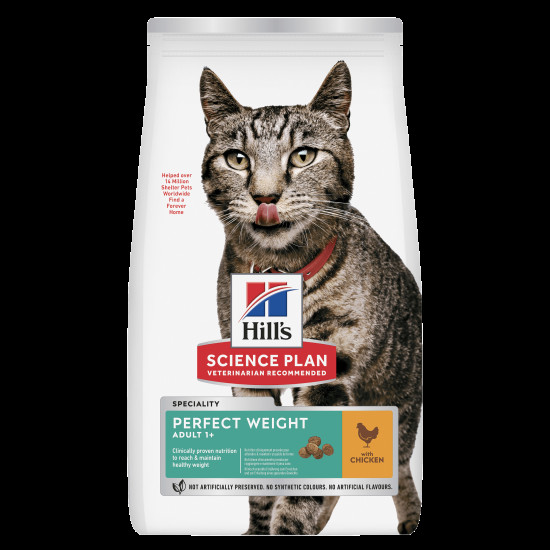 Hill's Science Plan Perfect Weight Adult CAT με Κοτόπουλο 1.5kg