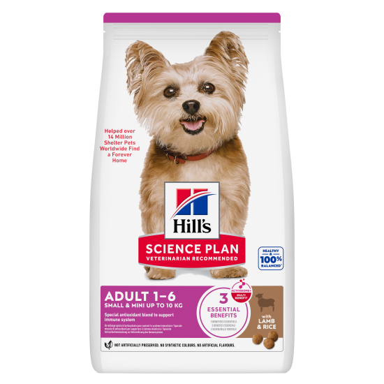 Hill's Science Plan Adult Small & Mini DOG με Αρνί & Ρύζι 6kg