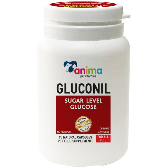 Συμπλήρωμα Διατροφής Anima Pet Vitamin Gluconil 90 Κάψουλες Για Σκύλους Και Γάτες