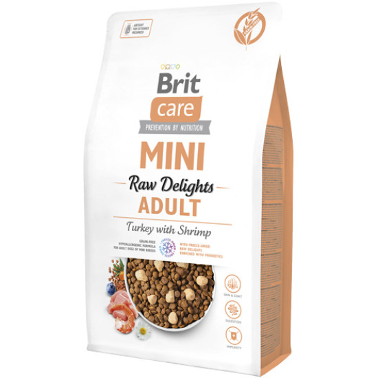 Brit Care Mini DOG Freeze Dried Raw Delights Turkey with Shrimp 2kg