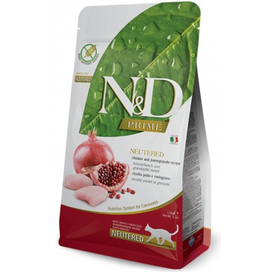 N&D CAT Prime Grain Free Chicken & Pomegranate Neutered 10kg