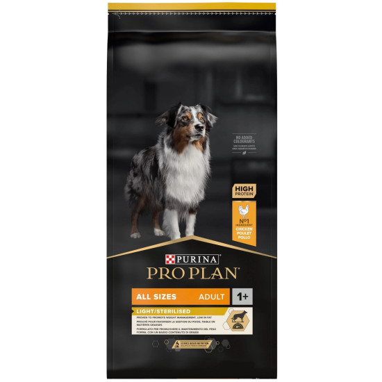 Pro Plan Adult Optiweight Light / Sterilised All Sizes 14kg + 3kg Δώρο