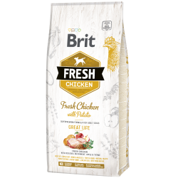 Brit Fresh -  Chicken Adult Great Life DOG 12kg