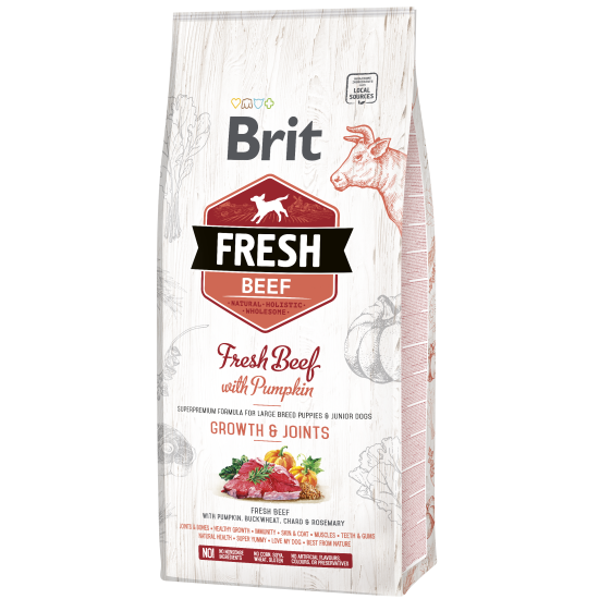 Brit Fresh -  Beef Junior Large Growth & Joints DOG 2.5kg
