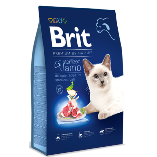 Brit Premium By Nature -  Sterilized Lamb CAT 8kg