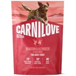 Carnilove Active® Venison & Reindeer & Wild Boar for Adult Dogs 1.5kg