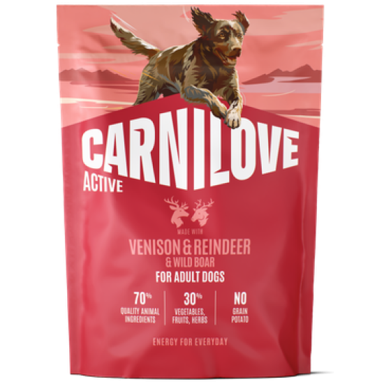 Carnilove Active® Venison & Reindeer & Wild Boar for Adult Dogs 1.5kg