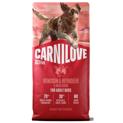 Carnilove Active® Venison & Reindeer & Wild Boar for Adult Dogs 12kg