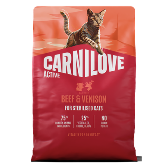 Carnilove Active® Beef & Venison for Sterilised Cats 2kg