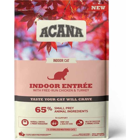 Acana Indoor Entrée Ξηρά Τροφή για Ενήλικες Γάτες με Γαλοπούλα 1.8kg 