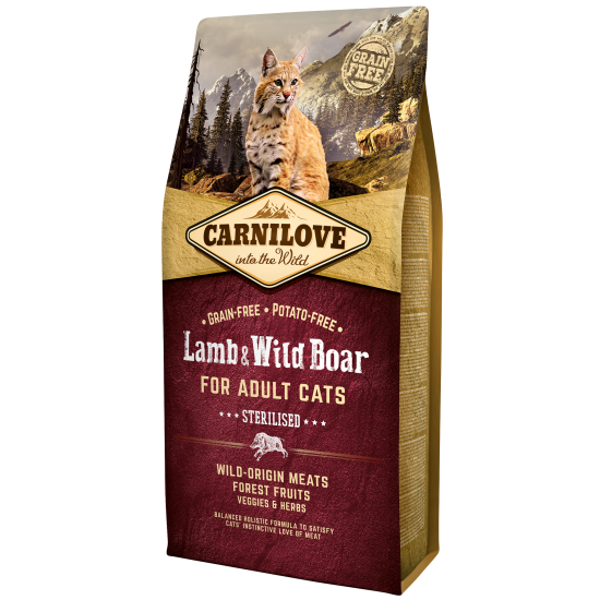 Carnilove Sterilised Cat Lamb and Wild Boar 6kg